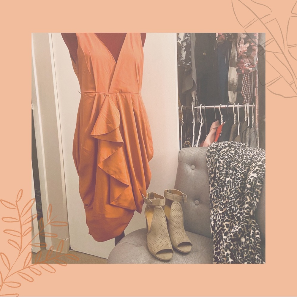 H&M Dark Coral Sheath